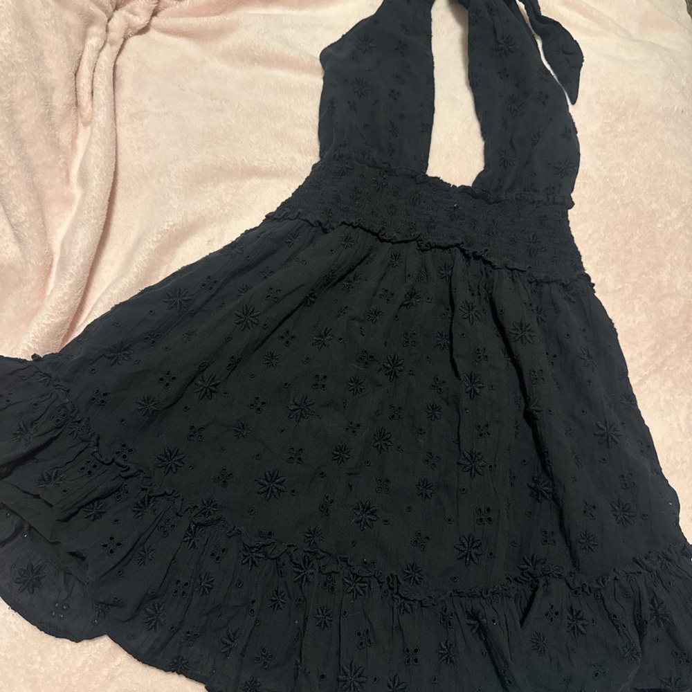 Aerie Black Backless Dress